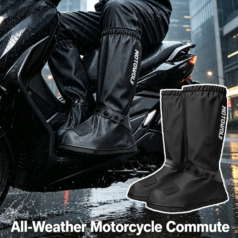 Cycling Commute In Rain - Многоразовые чехлы для обуви от дождя