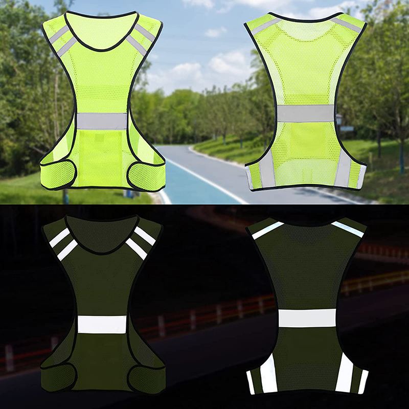 Reflective Vest Cycling - Светоотражающий флуоресцентный сетчатый жилет для безопасности,